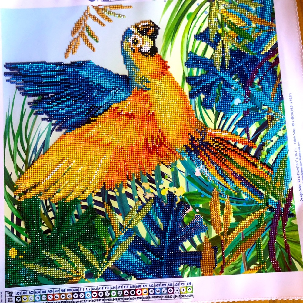 Parrot DIY Rhinestone Picture